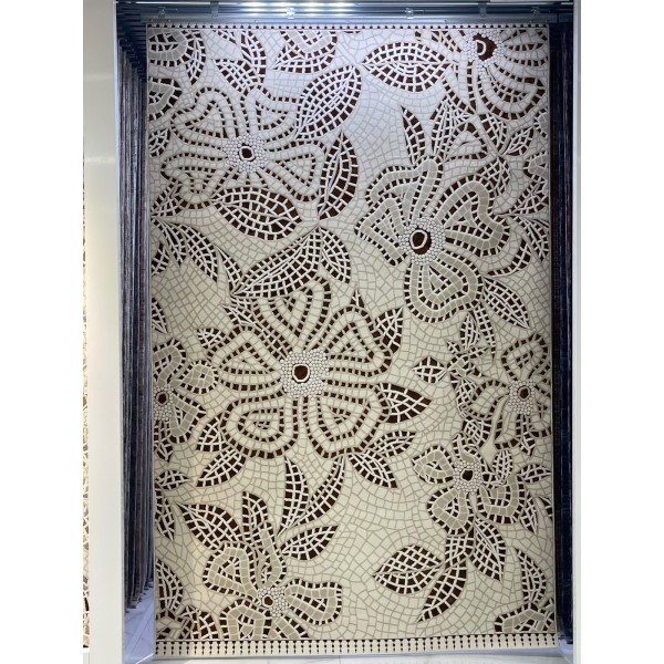 سجاد مودرن تركي فلاورد N0691A اخضر مقاس 100*300