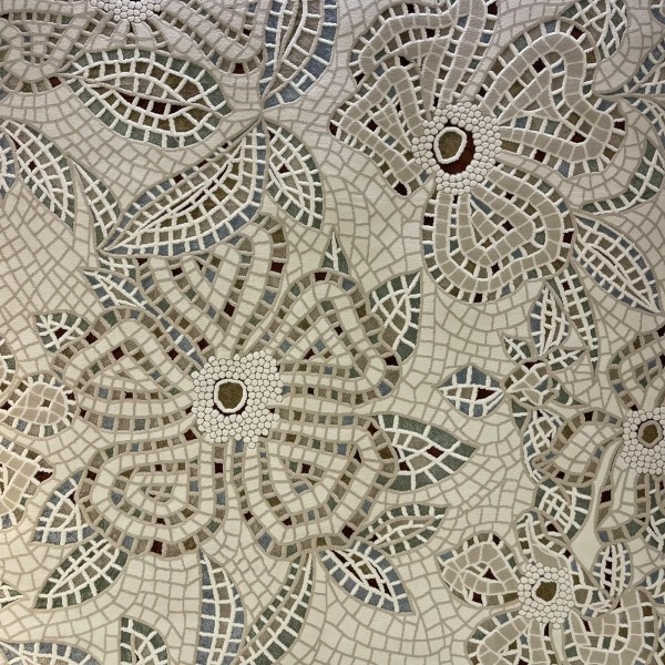 سجاد مودرن تركي فلاورد N0691A اخضر مقاس 100*300