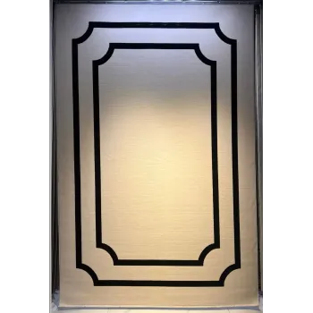 سجاد تركي اطار برواز فريم F493A كريم اسود مقاس 300*400