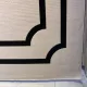سجاد تركي اطار برواز فريم F493A كريم اسود مقاس 150*220
