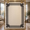 Turkish rug frame F494A cream black size 80*150