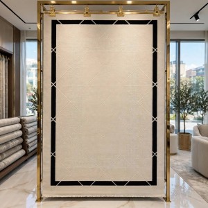 Turkish rug frame F495A cream black size 200*300
