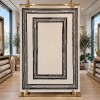 سجاد تركي اطار برواز فريم F499A كريم اسود مقاس 300*400