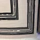سجاد تركي اطار برواز فريم F499A كريم اسود مقاس 80*150