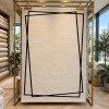 سجاد تركي اطار برواز فريم F602A كريم اسود مقاس 250*350
