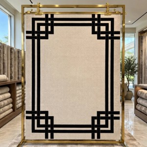 Turkish rug frame F603A cream black size 100*300