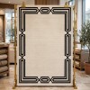 Turkish rug frame F604A cream black size 80*150
