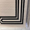 Turkish rug frame F604A cream black size 80*150