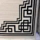سجاد تركي اطار برواز فريم F605A كريم اسود مقاس 80*150