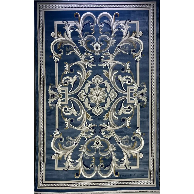 Turkish Geneva rug French pattern 42111A blue size 100x300