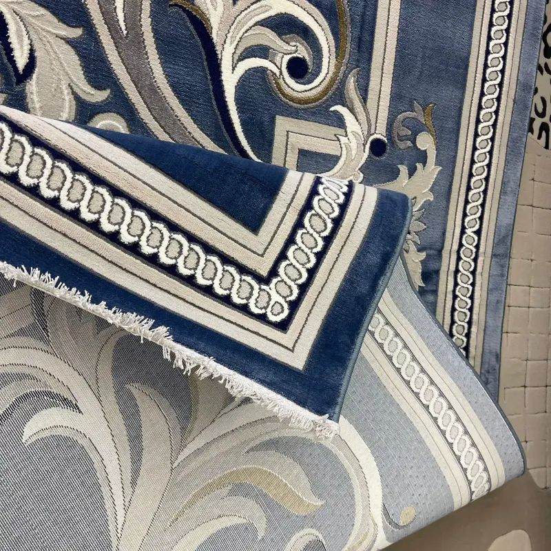 Turkish Geneva rug French pattern 42111A blue size 100x300