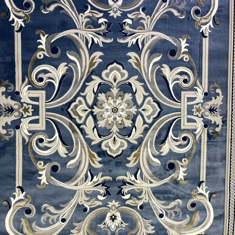 Turkish Geneva rug French pattern 42111A blue size 100x300