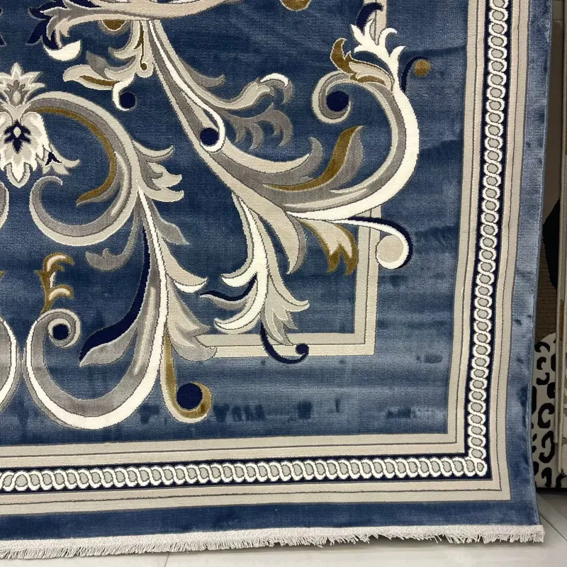 Turkish Geneva rug French pattern 42111A blue size 100x300