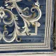 Turkish Geneva rug French pattern 42111A blue size 100x300