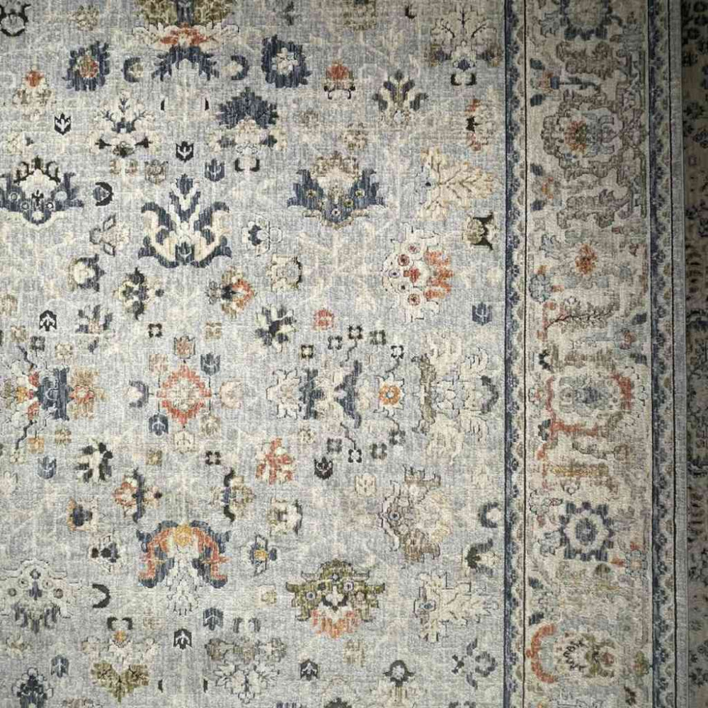 سجاد تركي هانوفر KC01A رصاصي فاتح مولتي روز مقاس 80*150