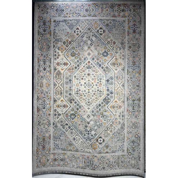 سجاد تركي هانوفر KC17A رصاصي فاتح مولتي روز مقاس 100*300