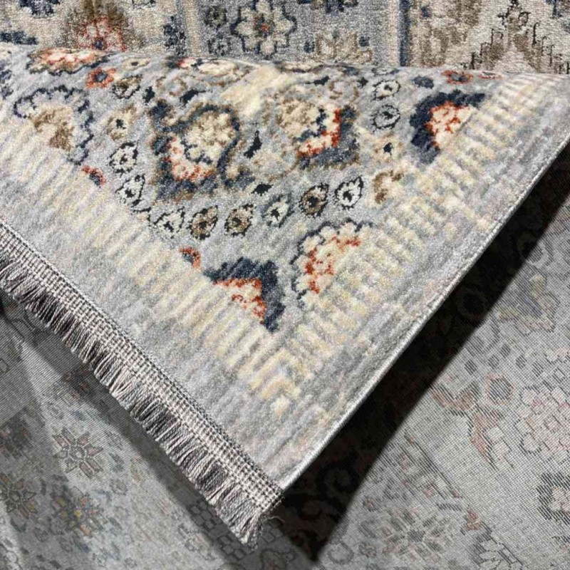 Turkish rugs Hanover KC17A Light Gray Multi Rose Size 80*150