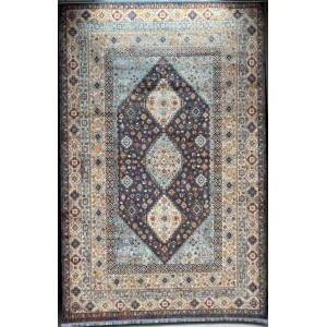سجاد تركي هانوفر KM87A كريم ازرق غامق مقاس 200*300