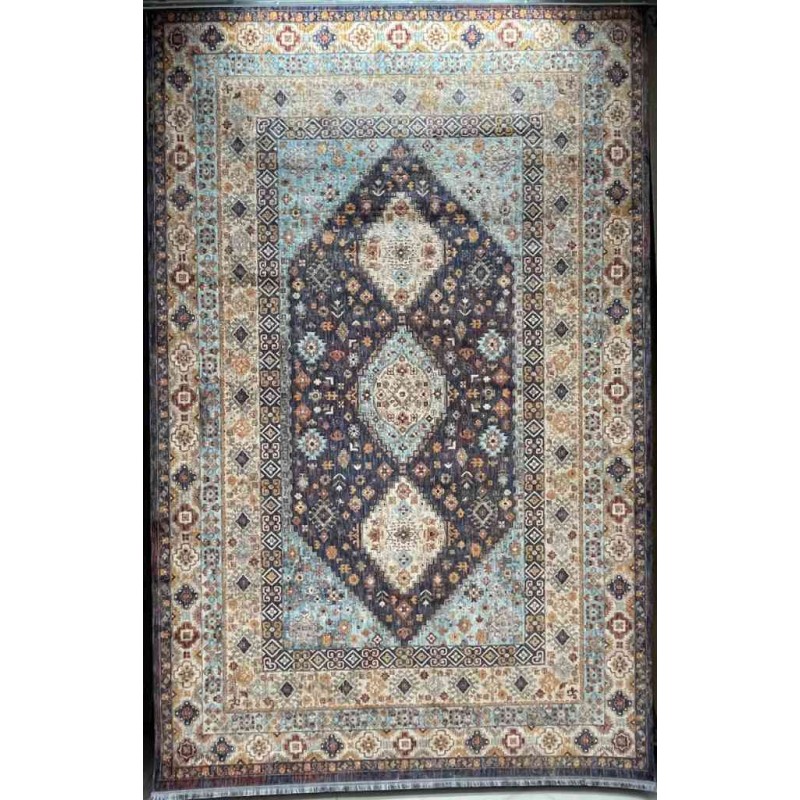 Turkish rugs Hanover KM87A Dark BLUE cream Size 200*300