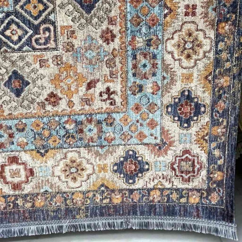 Turkish rugs Hanover KM87A Dark BLUE cream Size 200*300