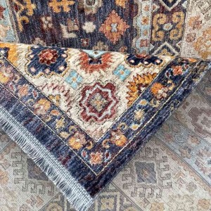 سجاد تركي هانوفر KM87A كريم ازرق غامق مقاس 100*300
