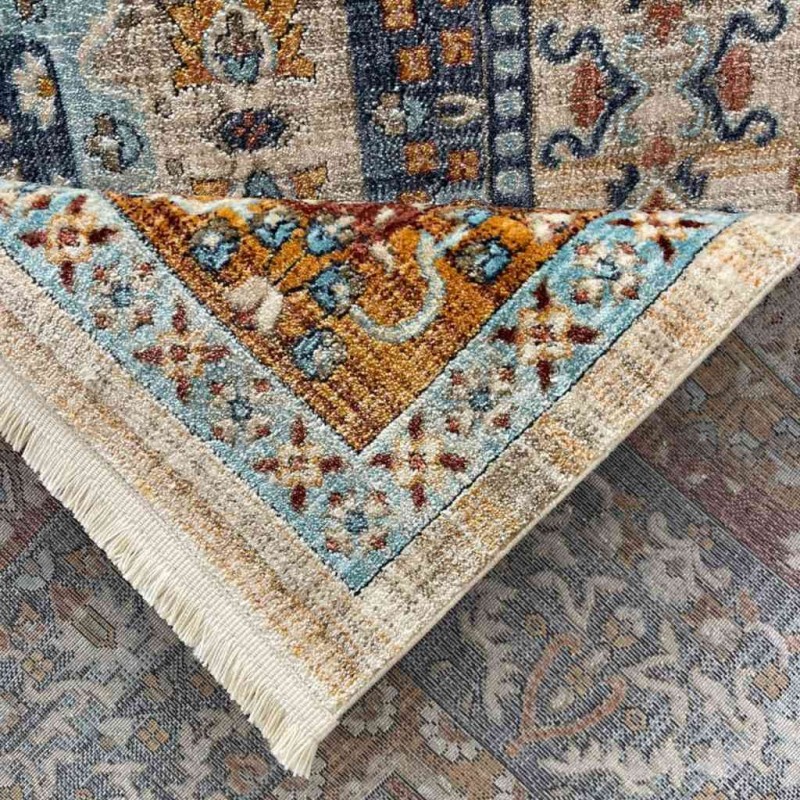 Turkish rugs Hanover KM89A cream TURQUOISE Size 80*150