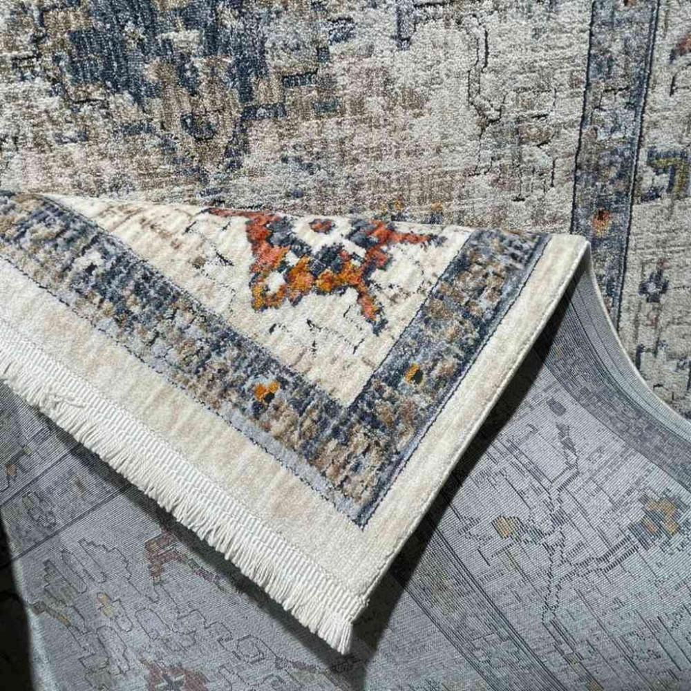 سجاد تركي هانوفر O117G بيج رصاصي فاتح مقاس 80*150