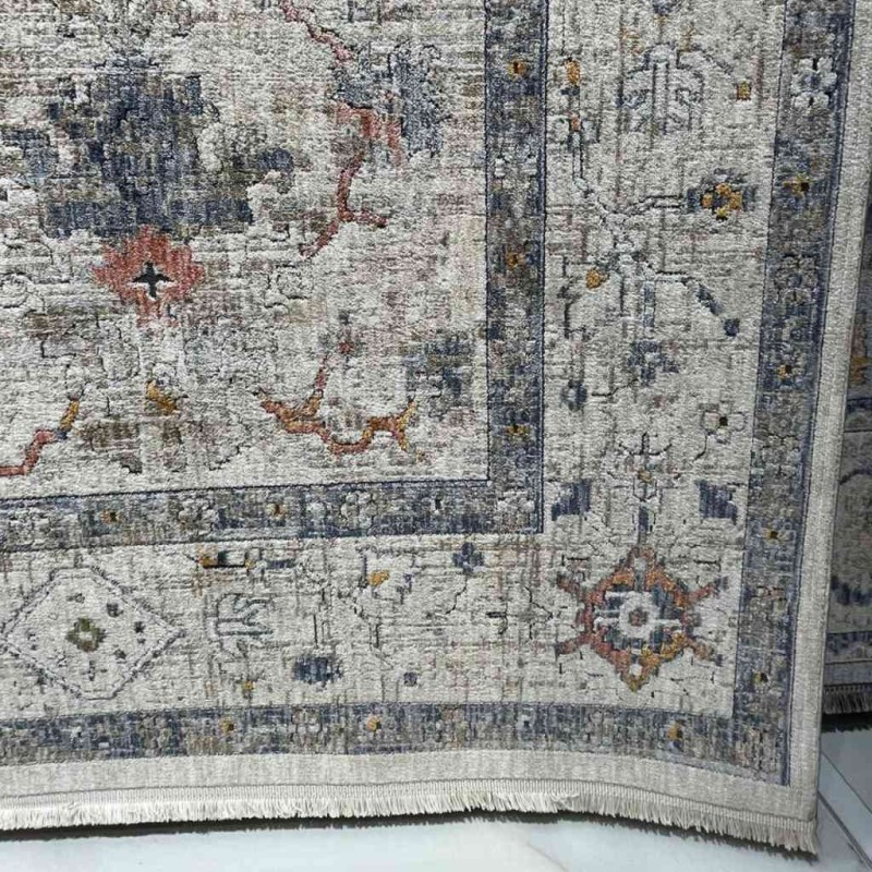 سجاد تركي هانوفر O117G بيج رصاصي فاتح مقاس 150*220