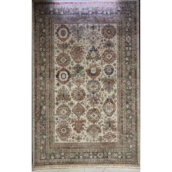 سجاد تركي هانوفر KK34A بيج مولتي روز مقاس 200*300