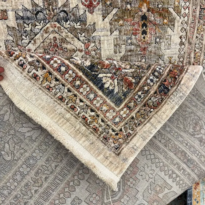 Turkish rugs Hanover KK34A beige multi rose Size 200*300