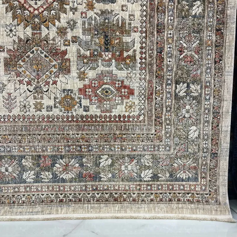 Turkish rugs Hanover KK34A beige multi rose Size 200*300