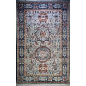 سجاد تركي هانوفر KM82A تركواز سماوي غامق مقاس 150*220