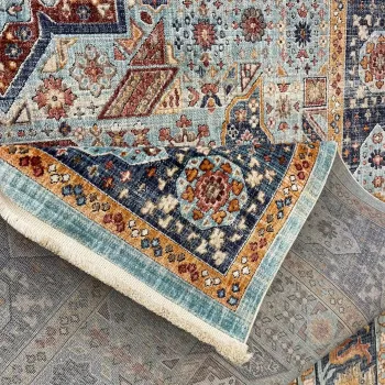 سجاد تركي هانوفر KM82A تركواز سماوي غامق مقاس 200*300