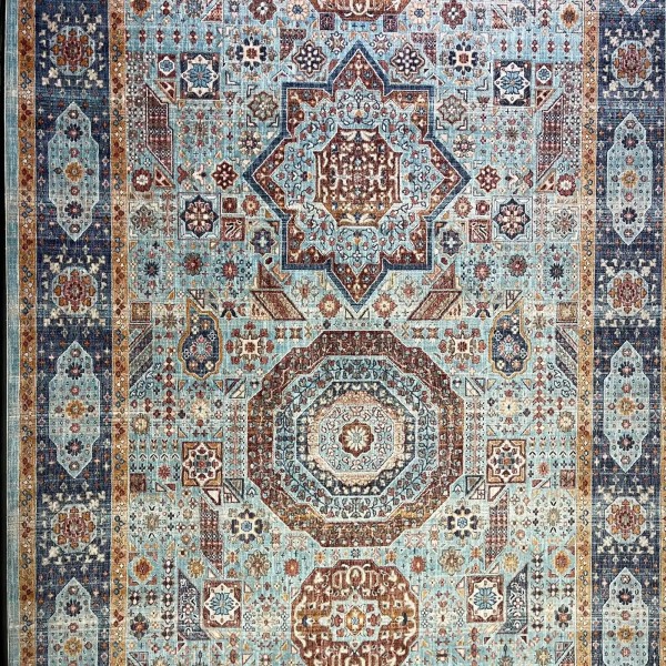سجاد تركي هانوفر KM82A تركواز سماوي غامق مقاس 300*400