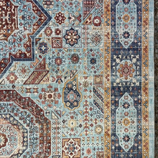 سجاد تركي هانوفر KM82A تركواز سماوي غامق مقاس 300*400