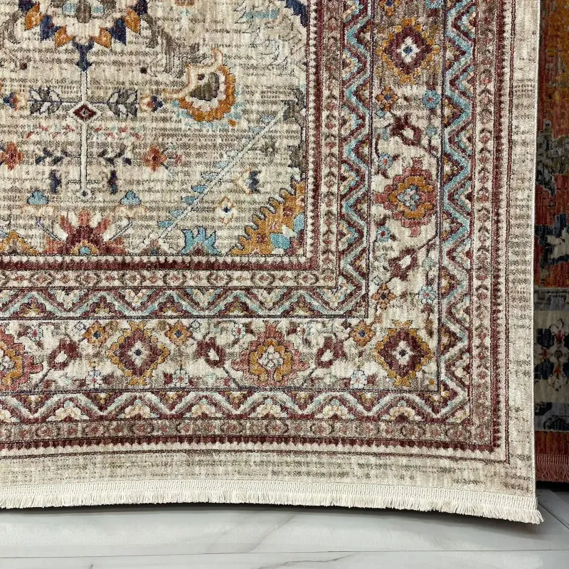 Turkish rugs Hanover KM88A dark beige cream Size 150*220