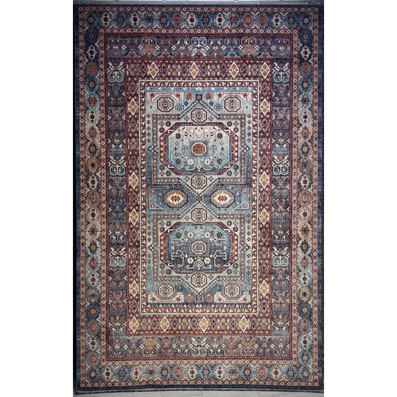 Turkish rugs Hanover KM90A dark blue red Size 200*300