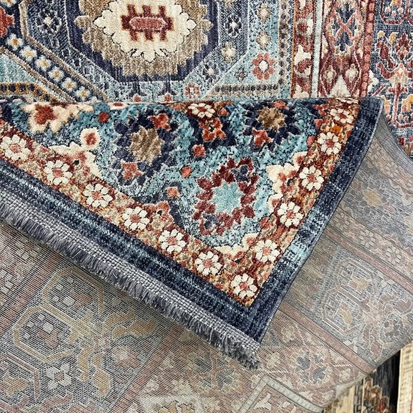 Turkish rugs Hanover KM90A dark blue red Size 250*350