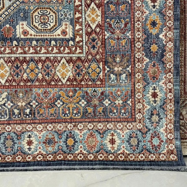 Turkish rugs Hanover KM90A dark blue red Size 250*350
