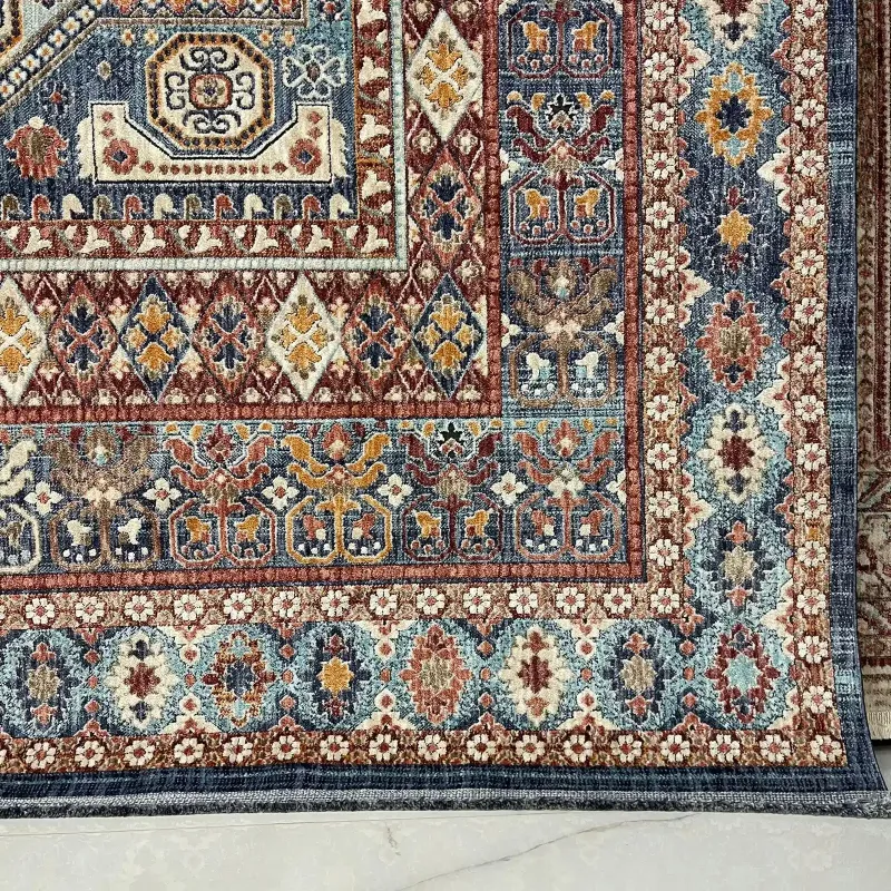 Turkish rugs Hanover KM90A dark blue red Size 200*300