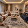 سجاد تركي هانوفر KR19A بيج رصاصي غامق مقاس 200*300