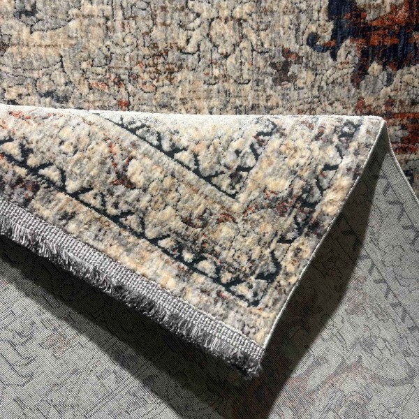 سجاد تركي هانوفر KR19A بيج رصاصي غامق مقاس 200*300
