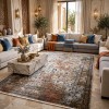 سجاد هانوفر بوهيمي تركي KR24C بيج مولتي روز مقاس 150*220