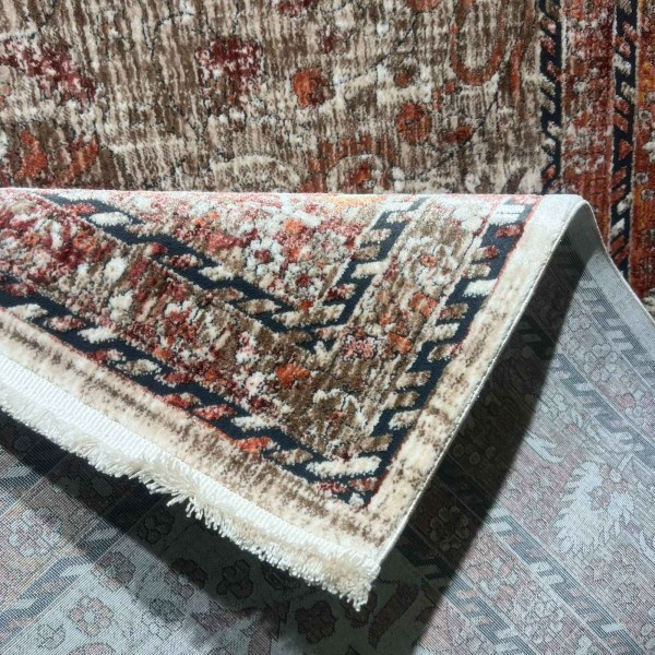 سجاد هانوفر بوهيمي تركي KR24B كريم زهري مقاس 250*350