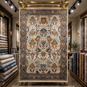 Türkiye Hannover Bohemian Rugs KR28A BEIGE MULTI AQUA Size 250*350