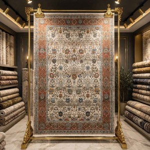 سجاد هانوفر بوهيمي الهبة تركي KR32A بيج مولتي روز مقاس 150*220