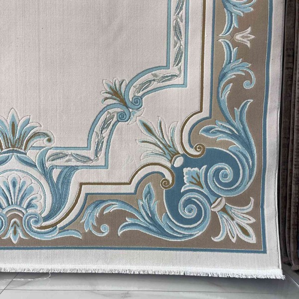 HILTON Turkish Rug 43759A CREAM BROWN Size 100*200