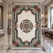سجاد تركي هيلتون 43759A كريم اخضر مقاس 250*350