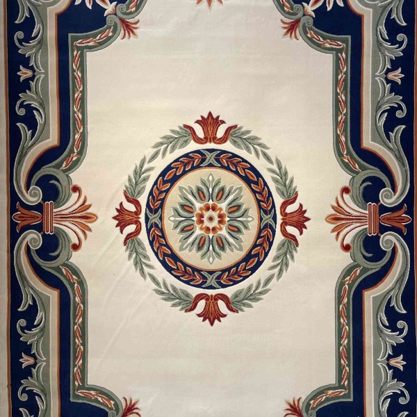 سجاد تركي هيلتون 43759A كحلي اخضر مقاس 250*350