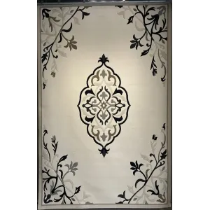 Iris Turkish Rug N0597A black Size 80*150